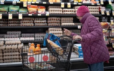 Photo: A customer buy eggs in a grocery store on March 12, 2025 in Chicago, Illinois.