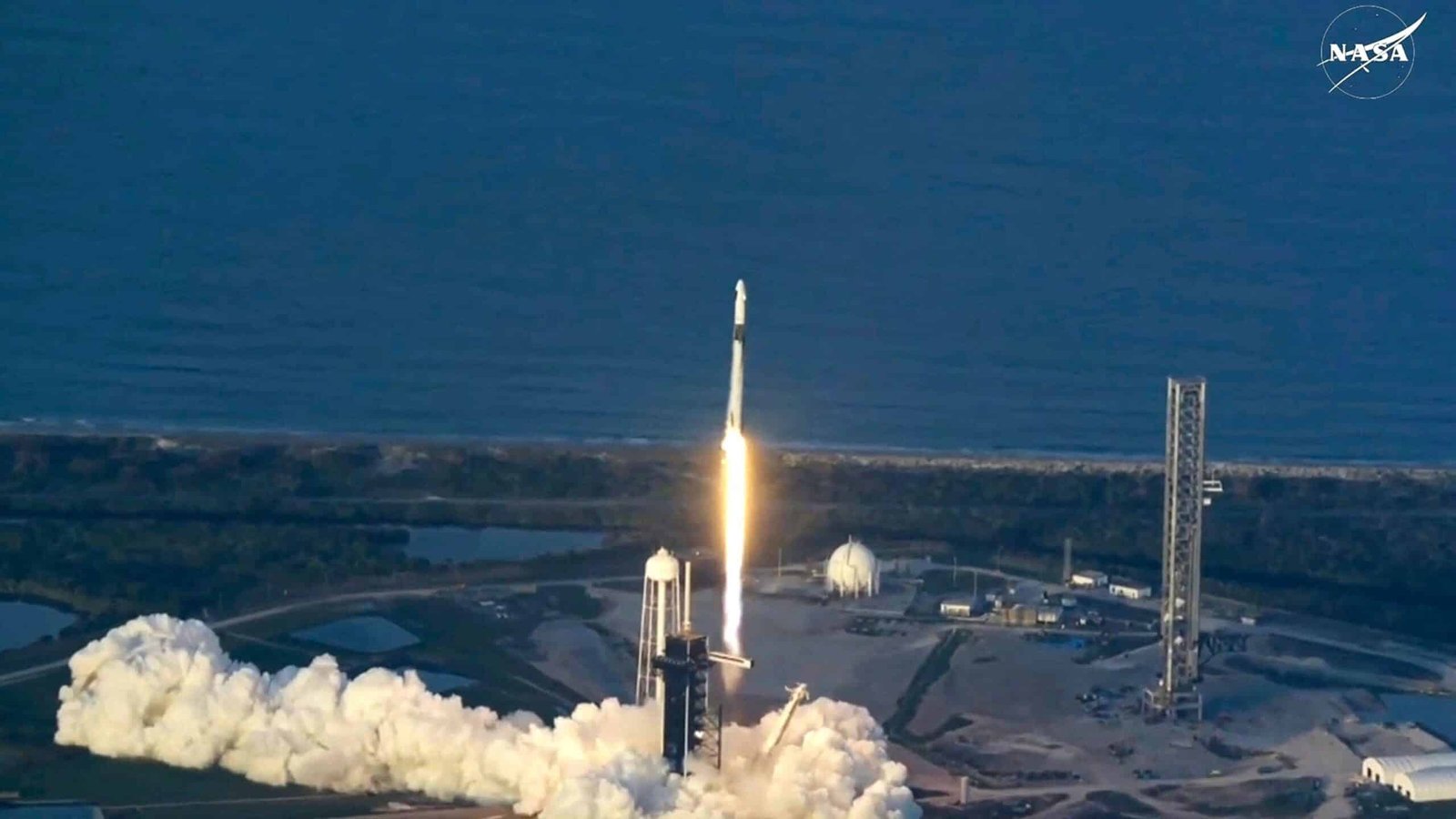 The successful launch of Spacex Dragon on the mission to obtain NASA astronauts in ISS back to earth