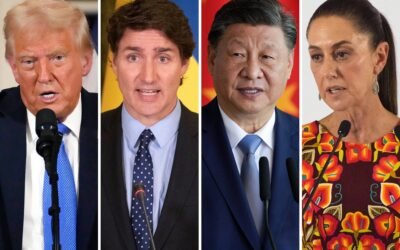 Photo: This combination of photos of archives shows, from the left, the president of the United States, Donald Trump, Canadian Prime Minister Justin Trudeau, the president of China, Xi Jinping, and Mexico President Claudia Sheinbaum.